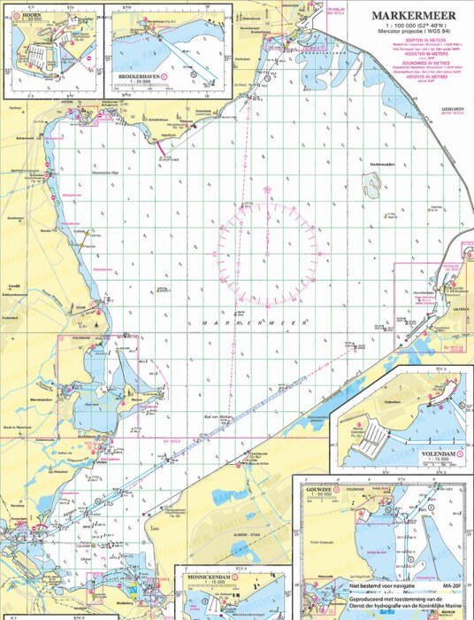 Zeekaart van het Markermeer